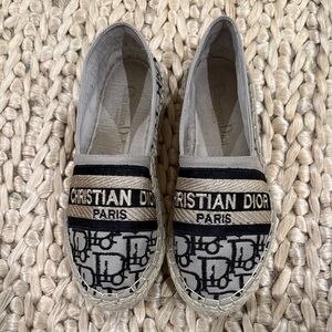 Dior Beige and Black Espadrilles replicas